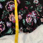 Leota  size large black floral knee length dress tie waist stitch fix faux wrap Photo 7