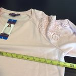 Gloria Vanderbilt  Pink lace accented Sweatshirt NWT Photo 3