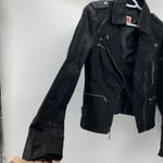 Levi's Levi’s black suede moto jacket grunge rocker emo Date night girls night size XS Photo 4