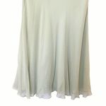 Badgley Mischka Sage Green Silk Embelished Flare Cocktail Dress Size 10 Photo 5