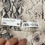 ZARA NWT The 90s Wide Leg In White Snake Size 2 Photo 7