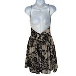 Akira  Black Lace With Tan‎ Liming  and Tan Halter Mini Sundress EUC Size M Photo 5