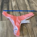 Urban Outfitters Orange White Thong Cheeky Striped Bikini Bottom Womens Large Photo 2
