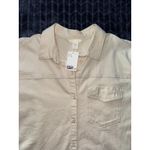 H&M Divided H & M Over Sized Button Down Shirt Jacket Women's Beige Size XL NWT Photo 2