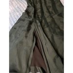 COS  Paisley Print V Neck Midi Olive Green Sleeveless A Line Size 38 size S Photo 4