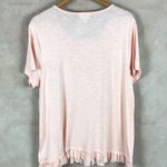 Style & Co  Peach Pink Ruffled Soft T-shirt NEW XL Photo 3