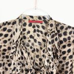 Carolina Herrera CH Silk Ruffle Animal Print Blouse Photo 1