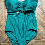 Dark Green One Piece Swimsuit Size M Photo 0