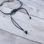 Adjustable Black Cord Bracelet with Sunflower Charm Photo 3