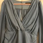 Blue Blush Chiffon V-Neck Dress (Boutique) Photo 6