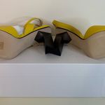 Yellow Slingback Heels Size 9 Photo 5