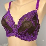 Wacoal  Embrace Lace Bra Size 34DD Brown Purple 65191 Unlined Underwire Photo 1