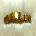 GOLD Quartz Crystal Boho Hair Barette Clip Photo 5