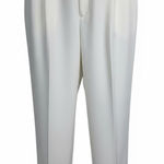 Christy Girl High Waist Pleated Tapered Pants Ivory 80s Vintage USA Women's 12 White Photo 0