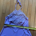 Vintage Lavender Cottagecore Halter Maxi Dress and Shrug Purple Size M Photo 6