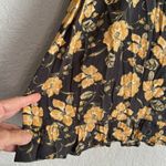 Abercrombie & Fitch Mini Dress Floral Y2K Rayon Grey Gold Smocked Boho XS Photo 2