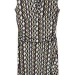 Axcess by Liz Claiborne 70s Style Mod Print Dress. Size S Tan Photo 0