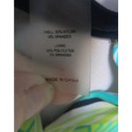 None Boho Festival Bright Multicolor Striped Tankini Swim Top Size Large Photo 3