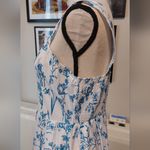 Beautiful White/Blue Floral Maxi Dress Blue Size L Photo 4