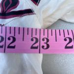 Vintage 90s KDBD White Black Floral Silk Zip Up Jacket Size M Photo 9