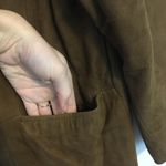 Vintage Leather & Mink Collar Coat Nubuck Coat Size M Photo 4