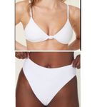 ANDIE bikini Set Santorini Top 90s High Waisted Bottom White size M NWT Photo 1