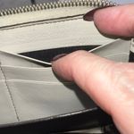 Gucci  Long Wallet GG Embossed Zip Around Ivory Leather Women's Designer Photo 6