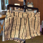 Old Navy Striped Tan and Black Women Shorts Photo 0