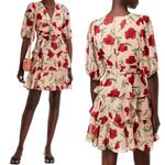 AQUA Formal Blush Pink Red Floral Party Cocktail Dress Minidress Women’s Size 0 Photo 8