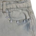 Dollhouse  Womens‎ Denim Shorts Size 7 Skull Fringe Distressed Mid-Rise Photo 3