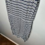 Athleta Tulip Striped Ruched Dress Navy & Cream sleeveless ruched comfort small Photo 3