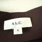 ALC Frank A.L.C. Adeline Ruched Asymmetrical Midi-Skirt in Cocoa - Size S Photo 5