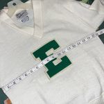 Vintage Cheer Letterman’s Sweater E College Sports Team E Green V Neck sweater Size M Photo 6