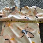 Tail Athletics Madre White & Pink Crewneck Balloon Sleeve Soft Polyester Dress Size L Photo 7