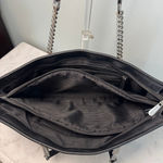 Michael Kors Jet Set Travel Tote Bag Black Saffiano Leather Silver Photo 9