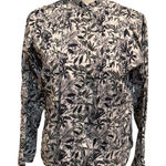 Boden Women's US 2 UK 6 Pintuck Button Front Blouse Leaf Print Ruffle Photo 0