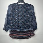 Croft & Barrow Blouse Women’s Size Small Boho Floral Geometric Print 3/4 Sleeve Photo 5