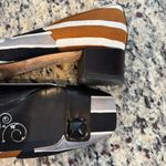 Tibi  black and tan silk and leather made in Italy unique block heel shoes (orig price $325) Photo 9