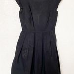 French Connection Scoopneck Bell Skirt Black Dress Size 4 Photo 0