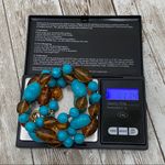 J.O.A. Rivers Dyed Turquoise/Amber Glass Necklace Photo 7