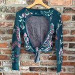 Anthropologie  Daily Practice Floral Open Back Fuzzy Sweater, XS Photo 5