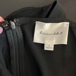 Line and Dot  jumpsuit, cropped wide leg, ruffled straps, relaxed fit, black, S Photo 4