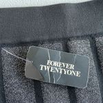 Forever 21  Pull On Knit Mini Skirt Size S Short Black Gunmetal Sparkle Metallic Photo 2