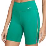 Nike Green Biker Shorts with colorful cutouts on each side, 2X Photo 0