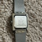Yves‎ Rocher women’s vintage silver Y2K stainless steel square bracelet watch Photo 4