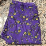 LuLaRoe  Purple Yellow Floral Buttery Leggings Yoga Band One Size GUC #4068 Photo 1