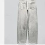 ZARA NWT  The Boy Boy Fit Silver Relaxed Fit Straight Leg Mid Waist Jeans Photo 7