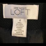 Loft Black Wool Spandex Blend Lined Blazer Size 6 Photo 4