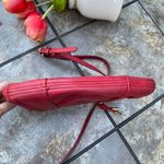 Cole Haan Red Leather Adele Pleated Small Crossbody Bag Photo 6