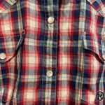 Roper Red Blue Plaid Pearl Snap Button Down Western Ranch Country Riding Shirt Size XS Photo 1